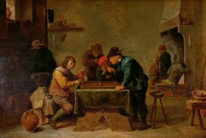 Backgammon-Spieler, ca. 1640-45 von David Teniers the Younger