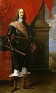 Porträt des Erzherzogs Leopold Wilhelm von Österreich (1614-1662) mit der Belagerung von Gravelingen im Hintergrund