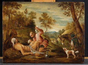 Der barmherzige Samariter von David Teniers the Younger