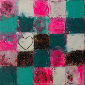 Lebendige Herzquadrate von Deb Chaney