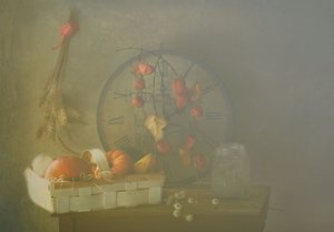 Gemütliches Herbst Stillleben von Delphine Devos