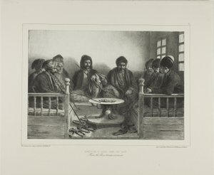Armenier und Tataren in einem Café von Denis Auguste Marie Raffet