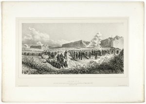 Batterie Nr. 14, aus Souvenirs d’Italie: Expédition de Rome von Denis Auguste Marie Raffet