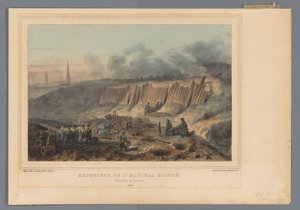 Außenseite des eingegrabenen Feldlazaretts der Zitadelle von Antwerpen, 1832