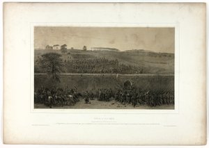Eroberung der Villa Pamfili, aus Souvenirs d’Italie: Expédition de Rome von Denis Auguste Marie Raffet