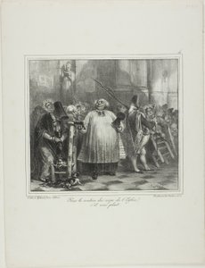 Zur Unterstützung des Kirchenpersonals, bitte... von Denis Auguste Marie Raffet