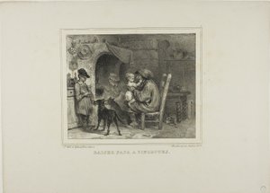 Papa mit Kneifen küssen