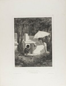 Porträt von Juguda Kazaz, Misiz, bei der Arbeit als Grabmalbildhauer im Josaphattal, nahe Tchioufout-Galeh, Krim