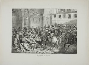 Revolte von Pavia von Denis Auguste Marie Raffet