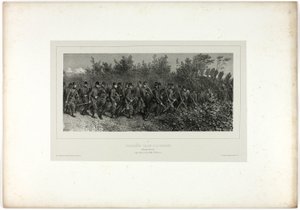 Pioniere gehen zu den Schützengräben, aus Souvenirs d’Italie: Expédition de Rome von Denis Auguste Marie Raffet