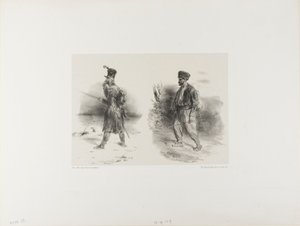 Blatt mit verstümmelter Skizze von Denis Auguste Marie Raffet