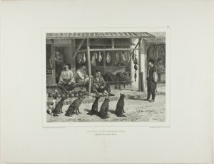 Der Metzger und andere tatarische Händler von Denis Auguste Marie Raffet