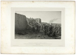 Arbeiter krönen die Bresche des Bastions 7, aus Souvenirs d’Italie: Expédition de Rome von Denis Auguste Marie Raffet