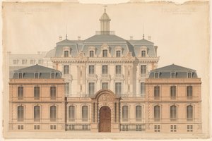 Präsentationszeichnung des Hôtel de Camondo