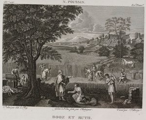 Booz und Ruth, nach Nicolas Poussin