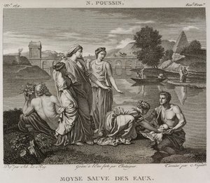 Moses aus den Wassern gerettet, nach Nicolas Poussin von Denis Sebastien Leroy