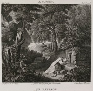 Eine Landschaft, nach Jean-Baptiste Forest von Denis Sebastien Leroy