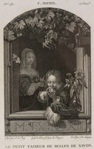 Der kleine Seifenblasenmacher, nach Frans van Mieris dem Älteren von Denis Sebastien Leroy