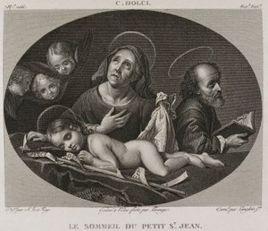 Der Schlaf des kleinen heiligen Johannes, nach Carlo Dolci von Denis Sebastien Leroy