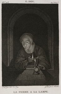 Die Frau mit der Lampe, nach Gerrit Dou
