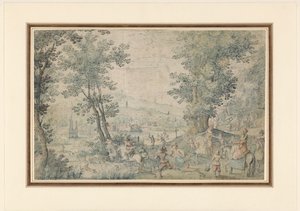 Landschaft bei Brüssel mit Hirschjagd von Denis van Alsloot (possibly)