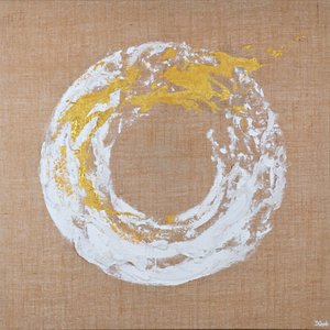 Abstrakter Goldener Enso