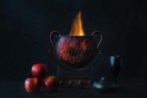 Mystischer Kessel Feuer