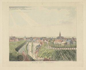 Nijmegen, Blick von der Belvédère nach Westen von Derk Anthony van de Wart