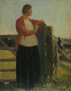 Lyndra, Sonnenuntergang, Aldbourne (Öl auf Holz)