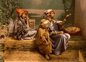 Beduinenbettler und Kinder, Tunis, Tunesien