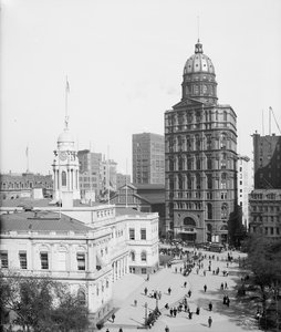 Rathaus und World Building, New York City, USA, ca. 1905 von Detroit Publishing Co.