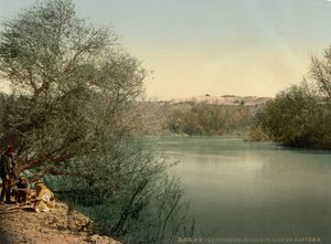 Ort der Taufe, Fluss Jordan, Heiliges Land, um 1890-1900 von Detroit Publishing Co.