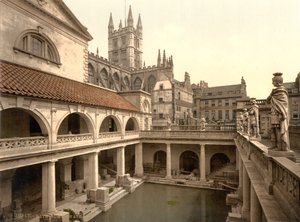 Römische Bäder und Abtei, Bath, ca. 1890-1900 von Detroit Publishing Co.