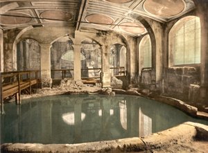 Römische Bäder und Abtei, Rundbad, Bath, ca. 1890-1900 von Detroit Publishing Co.