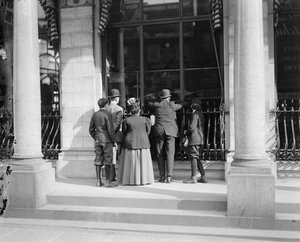 Beobachtung der Herald-Pressen, Herald-Gebäude, New York, N.Y., ca. 1900-10 von Detroit Publishing Co.