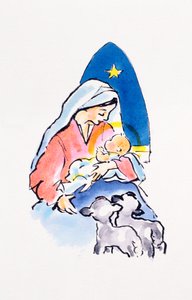 Madonna und Kind mit Lämmern, 1996