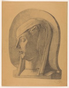 Kopf einer verschleierten Frau von Dick Ket (signed by artist)