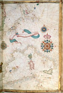 Korsika, Sardinien und Sizilien, Detail aus einem Weltatlas, 1565 von Diego Homem