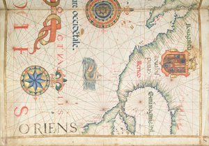 Mexiko und Mittelamerika (Detail) aus einem Weltatlas, 1565 von Diego Homem