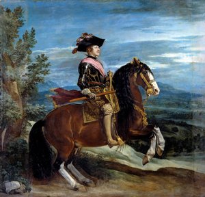 Reiterporträt von König Philipp IV. (1605-1665) von Diego Velázquez