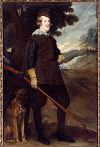 Porträt von Philipp IV. (1605-1665), König von Spanien im Jagdanzug im Alter von 30 Jahren