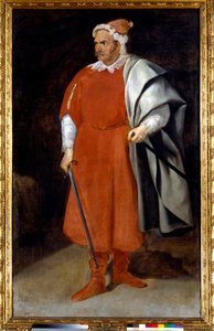 Porträt des Hofnarren Cristobal von Castaneda in türkischer Kleidung (Barbarroja oder Rotbart)