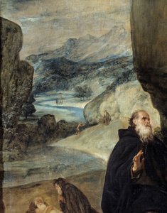 Heiliger Antonius und Heiliger Paulus Eremit (Detail) von Diego Velázquez