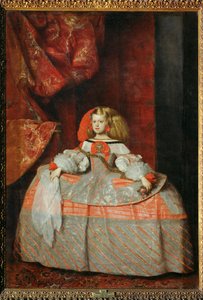 Die Infantin Margarita Teresa in einem rosa Kleid von Diego Rodriguez de Silva y Velazquez