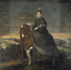 Die Königin Margarita von Österreich zu Pferd von Diego Velázquez