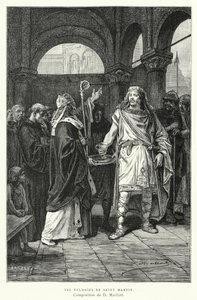 Les Eulogies De Saint Martin (Gravur) von Diogene Ulysse Napoleon Maillart