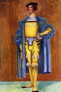 Männerkostüm zur Zeit von Heinrich VIII (1509-1547) von Dion Clayton Calthrop