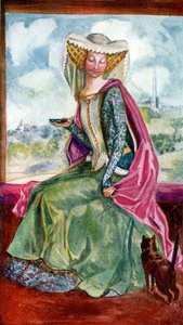 Frauenkostüm zur Zeit Heinrichs V. (1413-1422) von Dion Clayton Calthrop