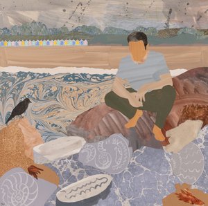 Strandhütten & Fossilien