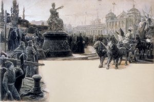 Allegorie der Weltausstellung in Barcelona 1888, Illustration von Dionis Baixeras y Verdaguer (1862-1943) von Dionisio Baixeras Verdaguer